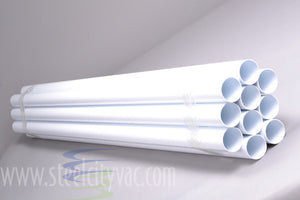 PVC CENTRAL VAC TUBING 2inch x 8feet LENGTHS 020075-C