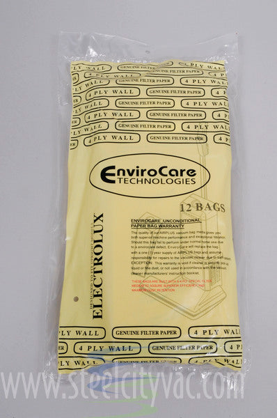PAPER BAGS-ELECTROLUX,U,12PK,4 PLY,UPRIGHT ENVIROCARE,REPL # 138FP