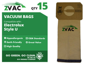 Electrolux ZVac Style U Upright Vacuum Bags (15 pack)