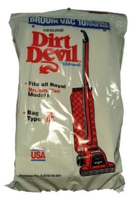 Dirt Devil Type E 10pk Part Number 3-070148-001