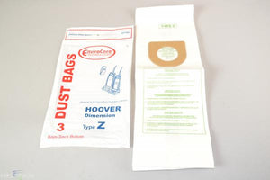 PAPER BAGS-HOOVER,Z,3PK,SINGLE WALL,ENVIROCARE # 857SW