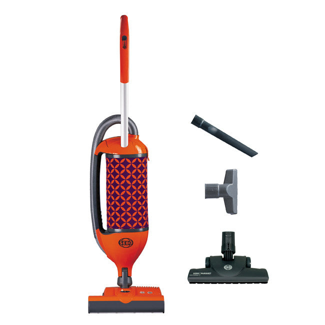 9803AM Felix 1 Premium Fun Upright Vacuum with Parquet, Orange/Purple
