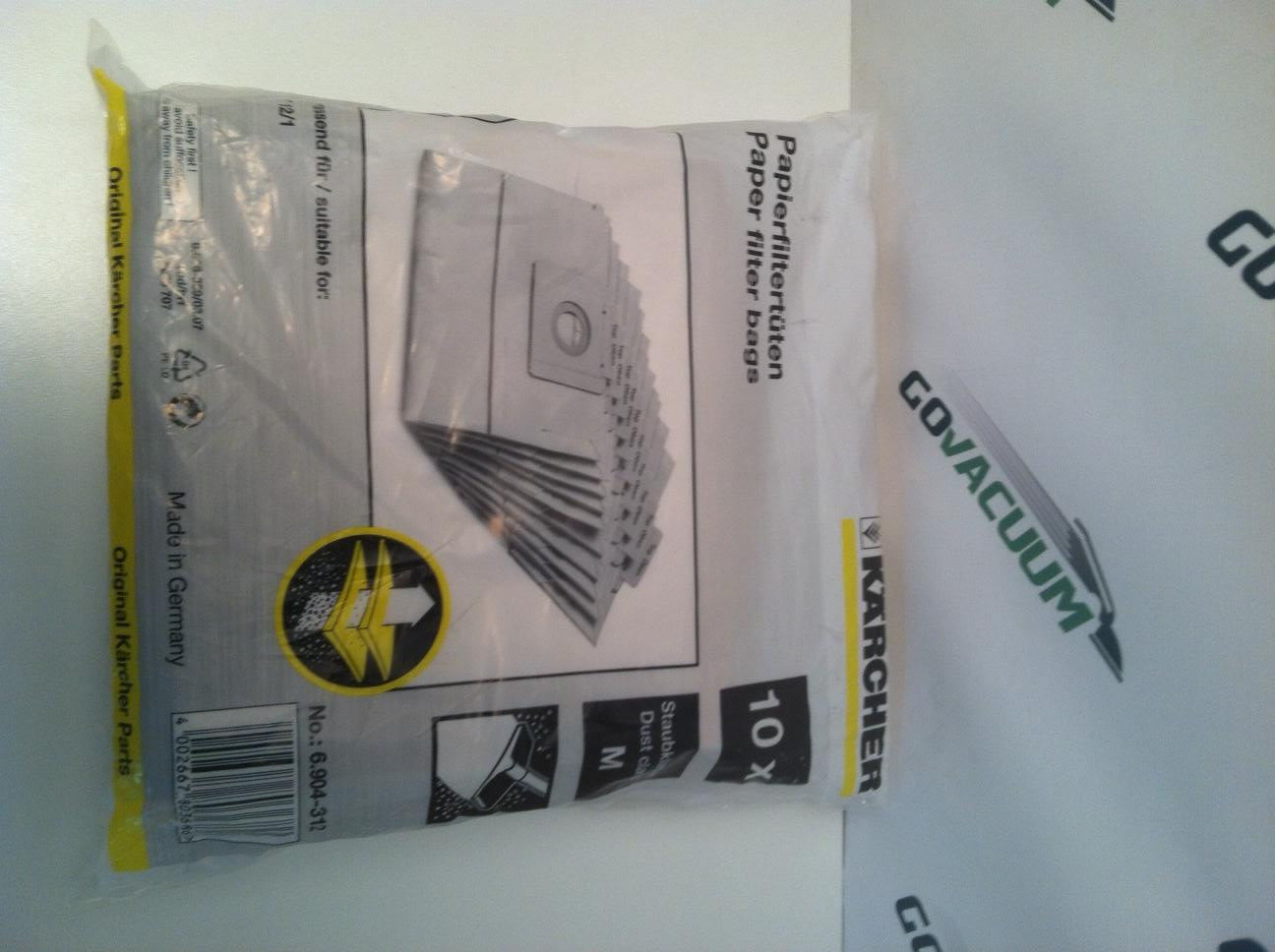 Karcher Genuine Paper Bags 10 pack part# 6.904-312