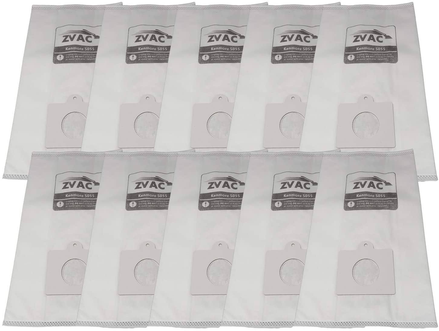 Zvac Kenmore Canister Ati-Allergen Hepa Microfiltration Vacuum Cleaner Bags. Fits Styles 50558, 5055, 50557. 10 Bags