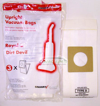 Smart Choice Royal / Dirt Devil Style D Bags 3 Pack