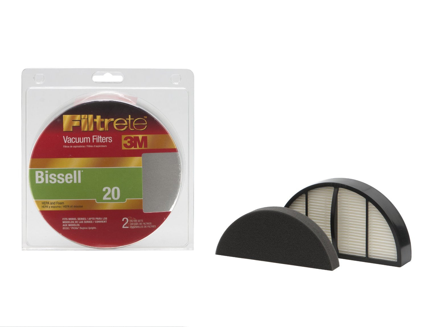 3M Filtrete Bissell 20 (PROlite) Vacuum Filter, 1 Pack