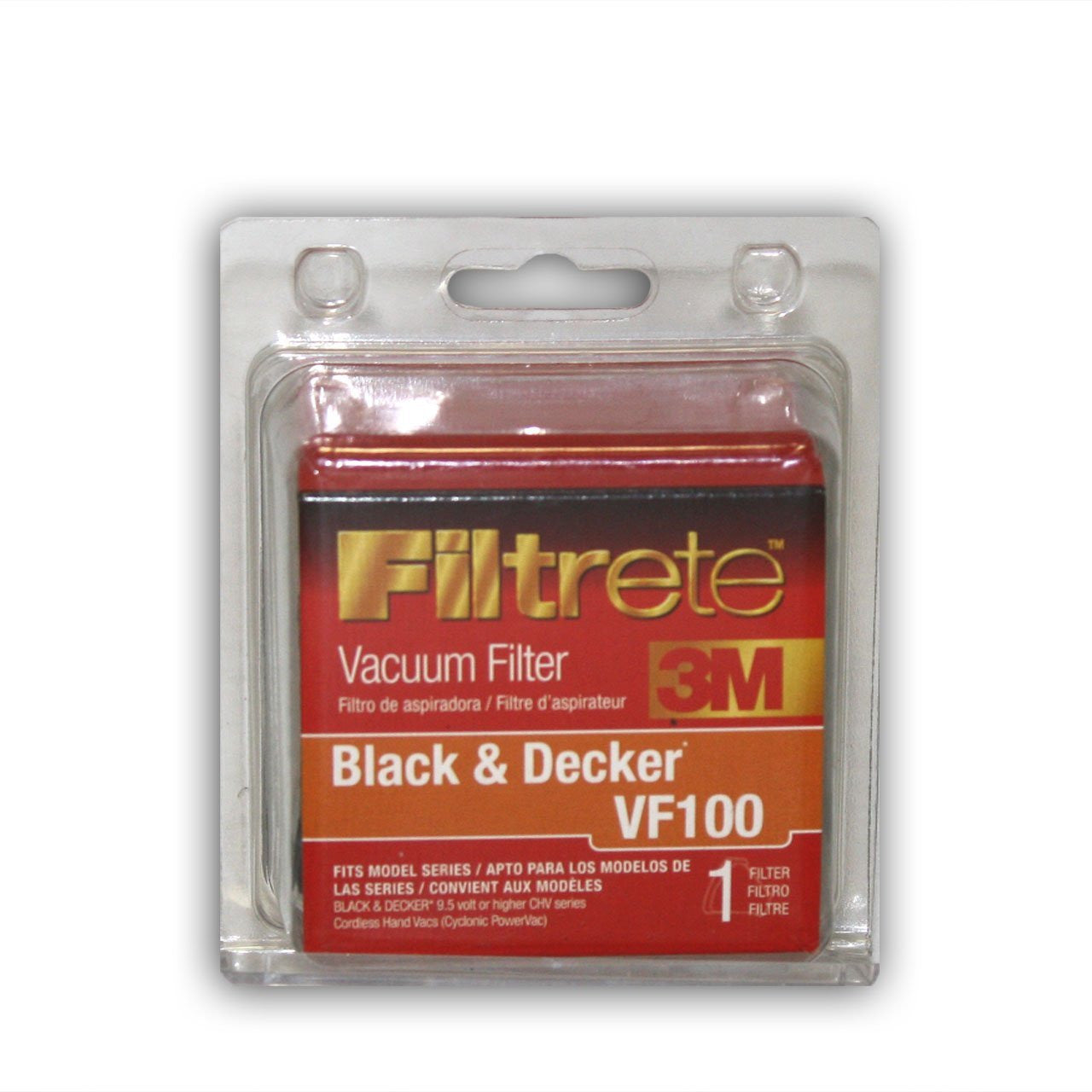 3M Filtrete Black & Decker VF100 Allergen Vacuum Filter, 1 Pack