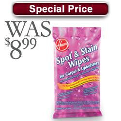 Hoover Spot & Stain Removal Wipes Part # 40328010