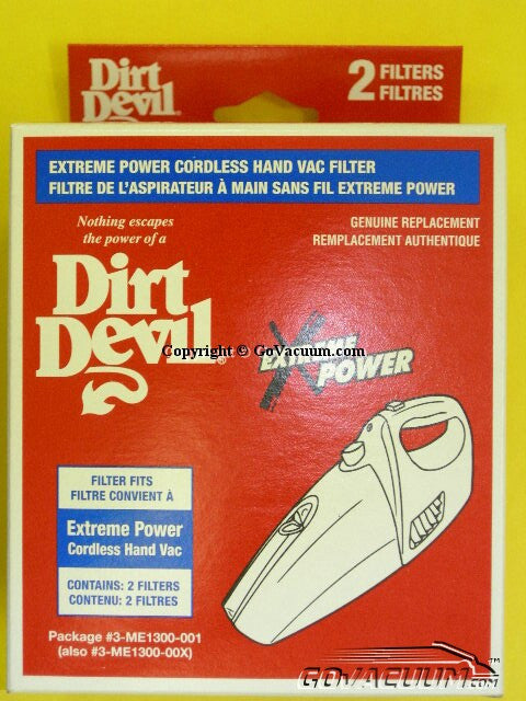 Royal / Dirt Devil Filters / Cartridge Filters - Filter Package (2 per) -Extreme Power / Wet-Dry Hand Vac 0914/0944/0950 Part# 3-ME1300-001