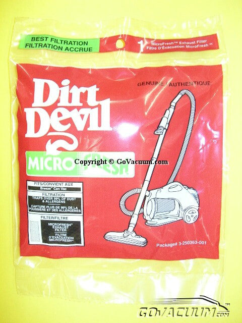 Royal / Dirt Devil Hepa Filter Part# 3-250363-001