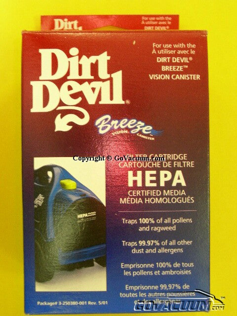Royal / Dirt Devil Hepa Filter Part# 3-250380-001