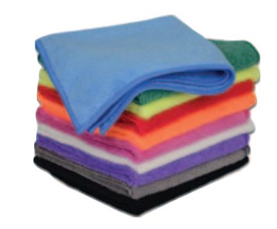 Janitorial Microfiber Cloth Colors Set. 7Pk. # Cloth7pk.