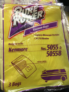 Pure Power Kenmore 5055 & 50558 Vacuum Bags - 3 Pack