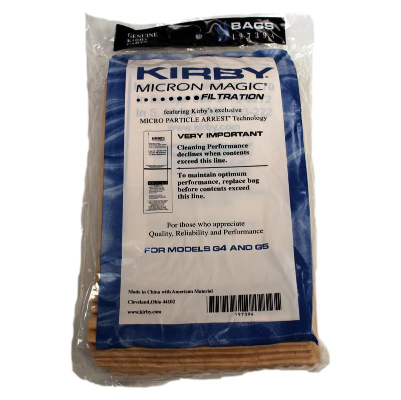 Kirby Generation 4 & 5 Micron Magic Disposable Paper Bags, Kirby Item Number 197394, Micron Magic Paper Vac Bags 9 Pack # 4089232223