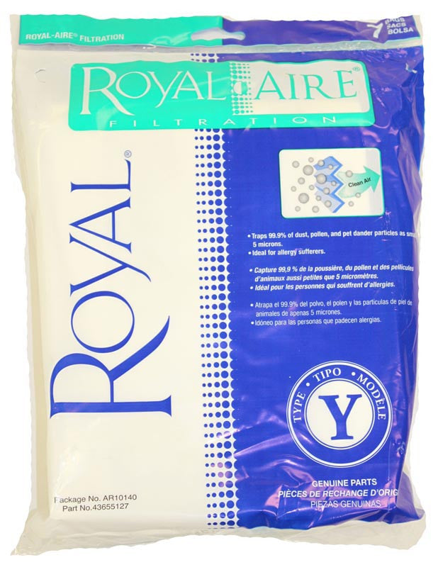 Royal AR10145 Type Y HEPA Filtration Upright Vacuum Cleaner Bags, 2pk. Part 1-RY3650-000.