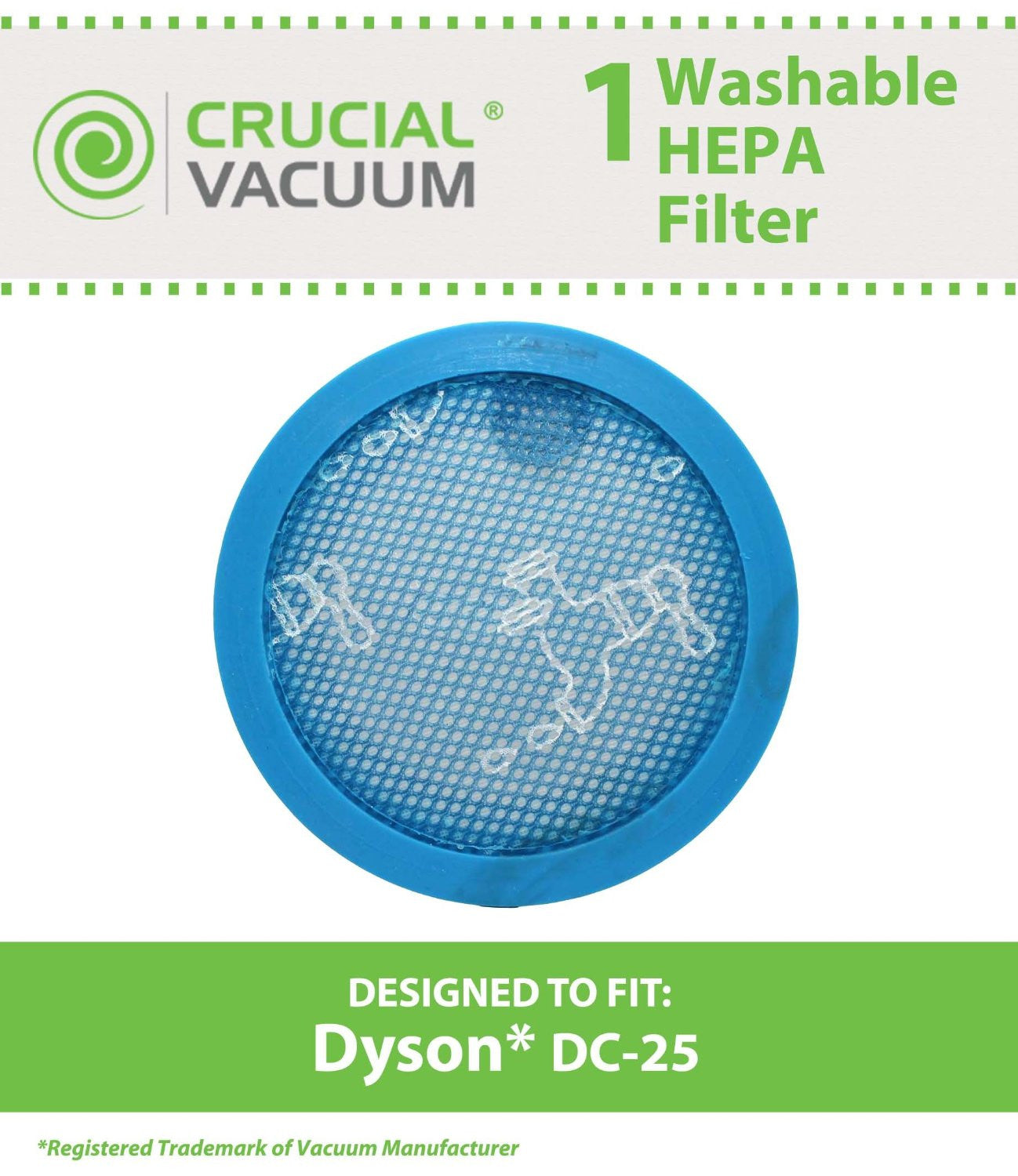 Dyson DC25 Lifetime Washable & Reusable HEPA Vacuum Cleaner Filter, Replaces Dyson Vacuum Part # 914790-01