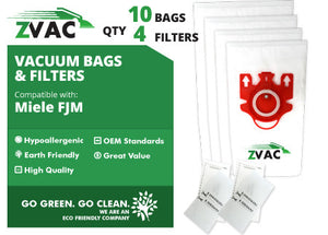 ZVac Miele FJM Bags (10 Bags + 4 Filters)