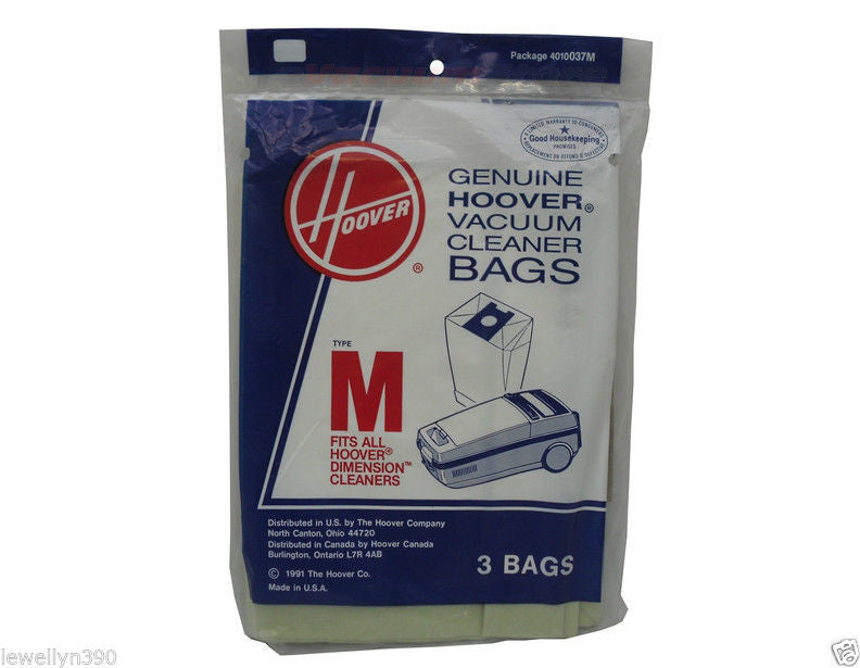 Hoover Style "M" Vacuum Bag, 3pk 4010037M