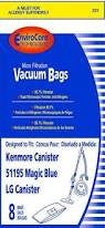 8 Kenmore Type M Magic Blue 51195 Premium Allergen Canister Vacuum Bags 8 in a pack