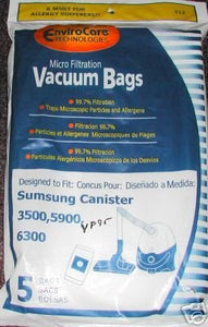 Samsung Bags Samsung VP-95BT/XSM601 5000 Series Vacuum Bags Samsung Part # 23824. VP-95