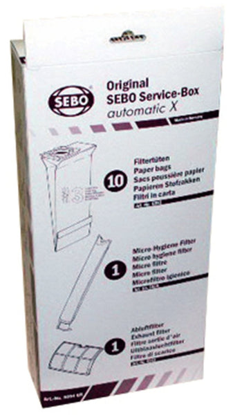 SEBO 5828AM/ER Service Box with Sealing Strip for X Series Vacuum with 10 Filter Ba