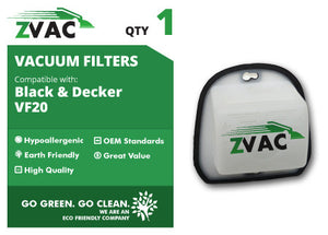 ZVac Black and Decker Washable VF20 Filter 49973900
